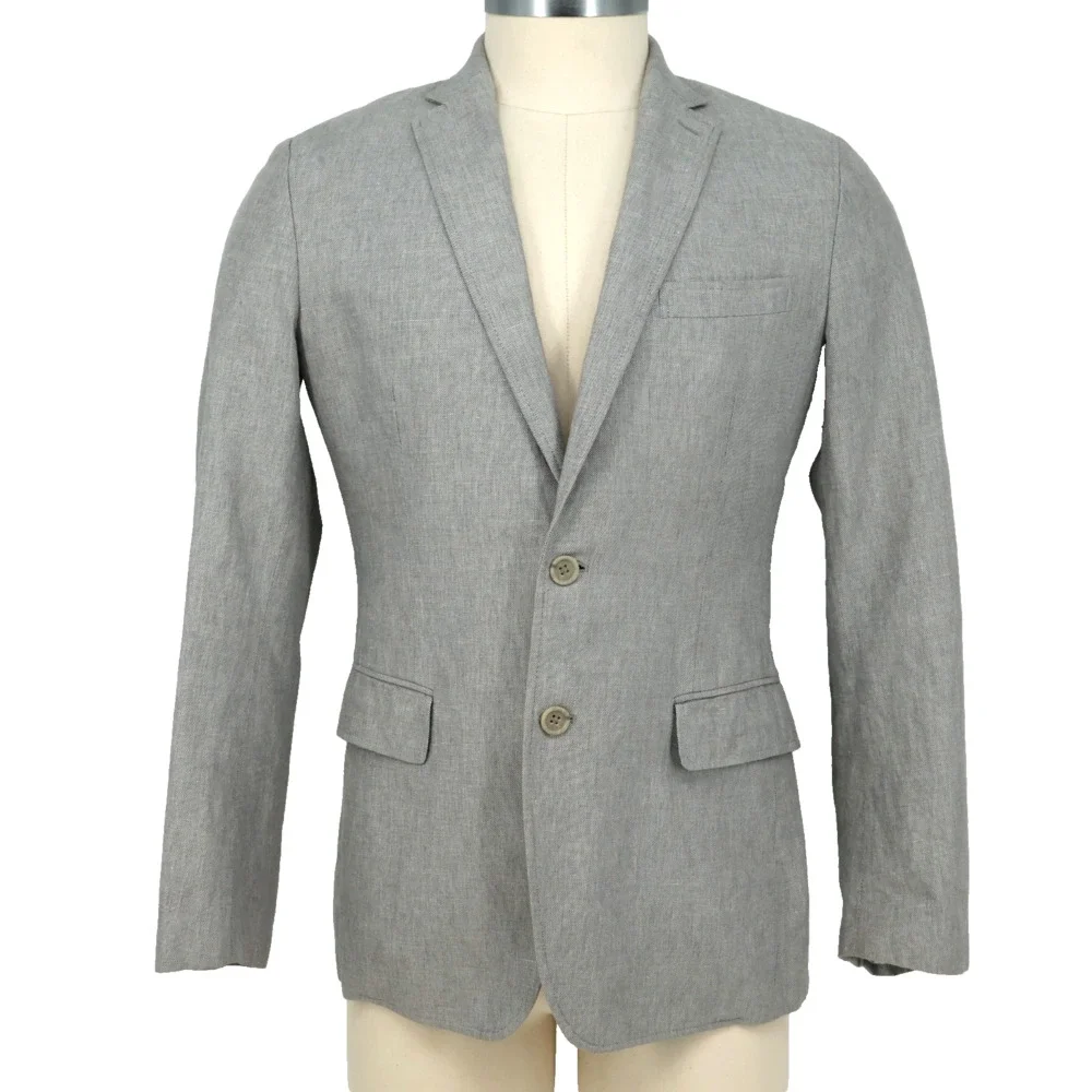 Banana Republic Sport Coat Mens 38R Light Gray Jacket Tailored Fit Blazer Preppy